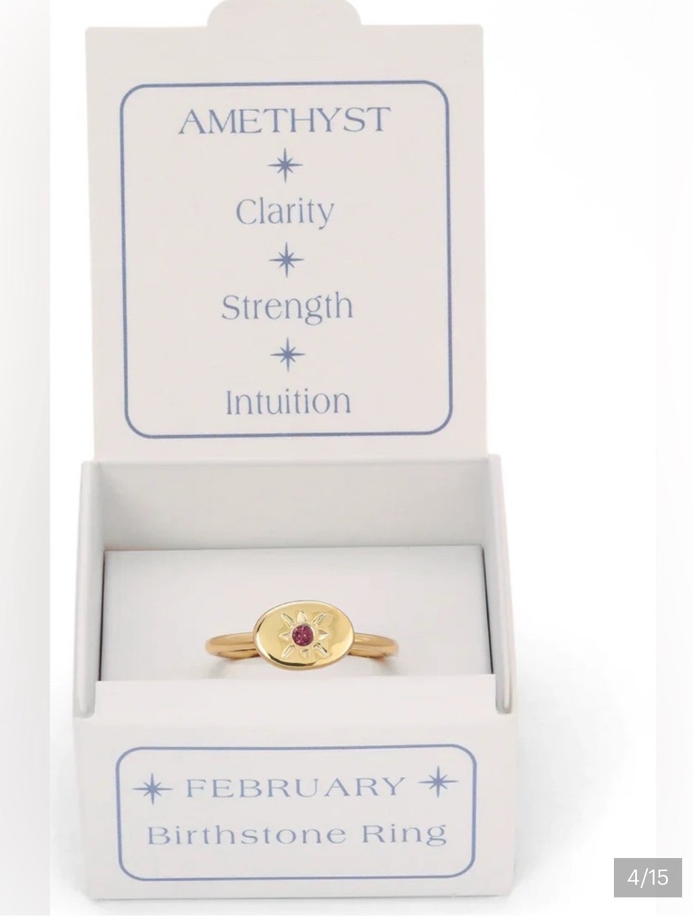 Birthstone Ring - February - Amethyst